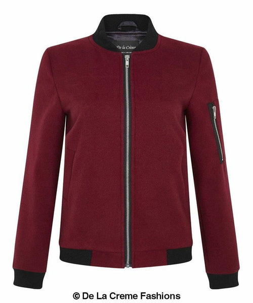 De La Creme - Women's Long Sleeve Varsity Bomber Jacket