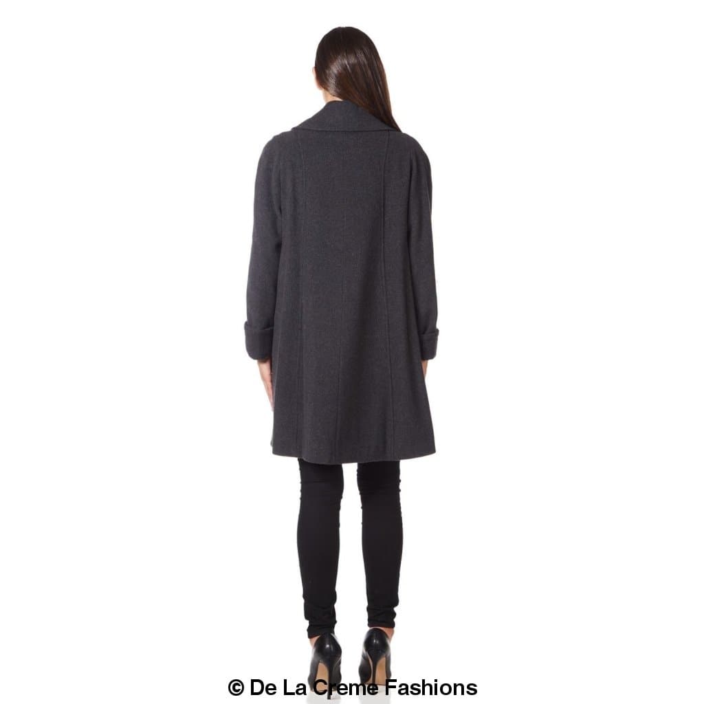 Wool and Cashmere Blend Swing Coat (1711)