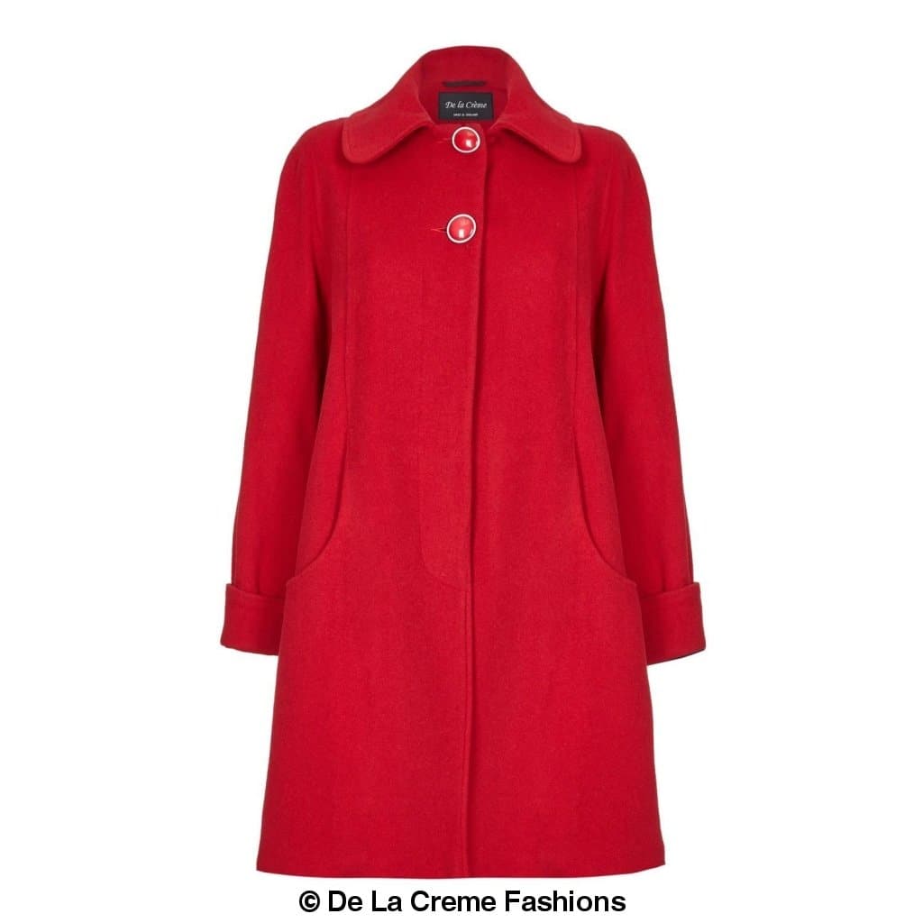 Wool and Cashmere Blend Swing Coat (1711)