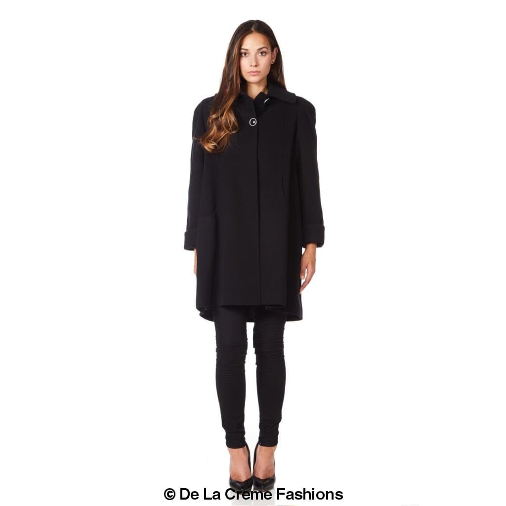 Wool and Cashmere Blend Swing Coat (1711)