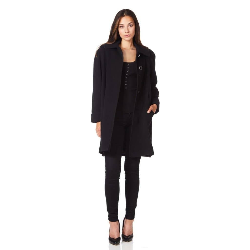 Wool and Cashmere Blend Swing Coat (1711)